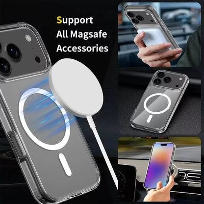 "Strong Magnetic Clear Case for iPhone 17 / 17 Pro / 17 Pro Max / 17 Air – Shockproof Transparent Magsafe - Compatible Phone Cover with Lens Protection" - RELUX.STORE