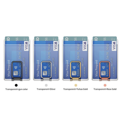 Strong Transparent Magnetic Case for iPhone – MagSafe Card Wallet & Metal Stand Holder, Clear Back Phone Bag - RELUX.STORE