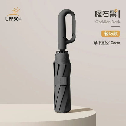 Strong Windproof Automatic Umbrella Sunshade UV Protection Folding Men's Umbrella Buckle Rain Large Parasol for Women - RELUX.STORE
