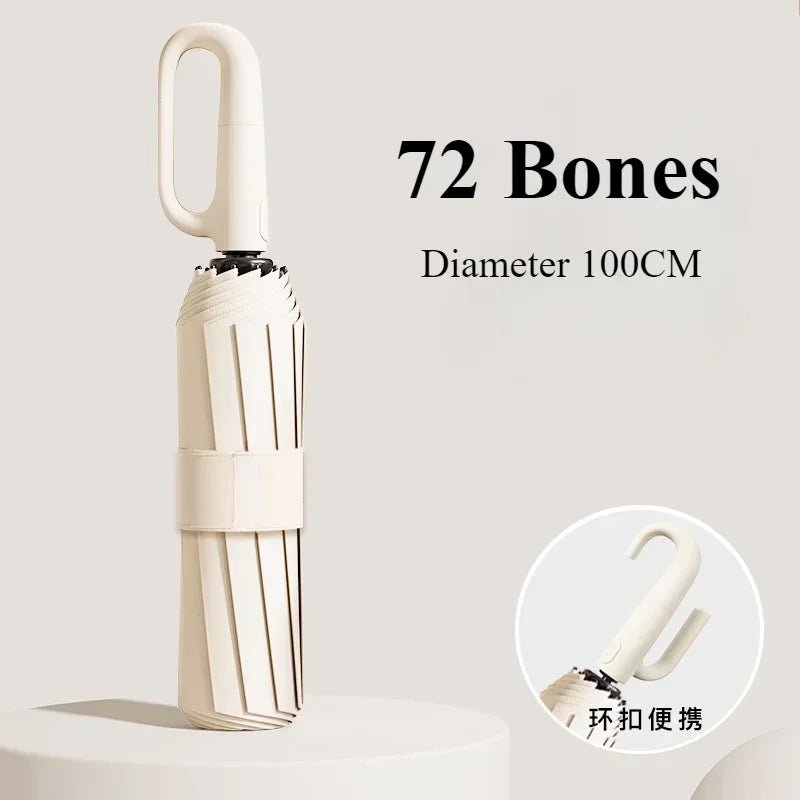 Strong Windproof Automatic Umbrella Sunshade UV Protection Folding Men's Umbrella Buckle Rain Large Parasol for Women - RELUX.STORE