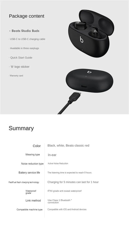 "Studio Buds Wireless Bluetooth Earbuds – Noise Reduction, IPX4 Waterproof, HiFi Stereo Earphones Compatible with Android" - RELUX.STORE
