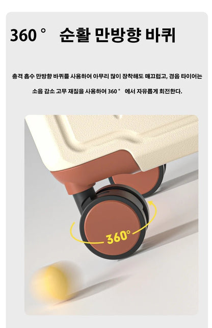 Suitcase 20 22 24 26 28 Inches Large Capacity Trolley Suitcase With Cup Holder Roller Suitcase Travel Business Suitcase - RELUX.STORESuitcase 20 22 24 26 28 Inches Large Capacity Trolley Suitcase With Cup Holder Roller Suitcase Travel Business Suitcase