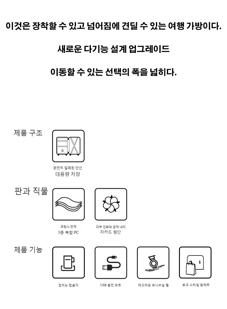 Suitcase 20 22 24 26 28 Inches Large Capacity Trolley Suitcase With Cup Holder Roller Suitcase Travel Business Suitcase - RELUX.STORESuitcase 20 22 24 26 28 Inches Large Capacity Trolley Suitcase With Cup Holder Roller Suitcase Travel Business Suitcase