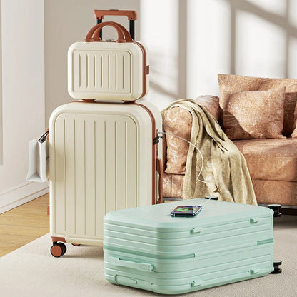 Suitcase 20 22 24 26 28 Inches Large Capacity Trolley Suitcase With Cup Holder Roller Suitcase Travel Business Suitcase - RELUX.STORESuitcase 20 22 24 26 28 Inches Large Capacity Trolley Suitcase With Cup Holder Roller Suitcase Travel Business Suitcase