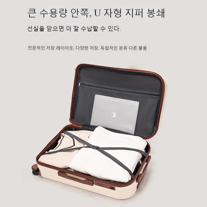 Suitcase 20 22 24 26 28 Inches Large Capacity Trolley Suitcase With Cup Holder Roller Suitcase Travel Business Suitcase - RELUX.STORESuitcase 20 22 24 26 28 Inches Large Capacity Trolley Suitcase With Cup Holder Roller Suitcase Travel Business Suitcase