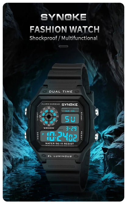 SYNOKE Military Digital Watches Men Sports Luminous Chronograph Waterproof Male Electronic Wrist Watches Relogio Masculino - RELUX.STORE