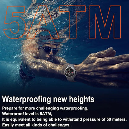 T - Rex 3 GPS Smart Watch 5ATM Waterproof 1.43 inch AMOLED HD Screen BT Call Flashlight Military Sport Smartwatches Men 2025 New - RELUX.STORE