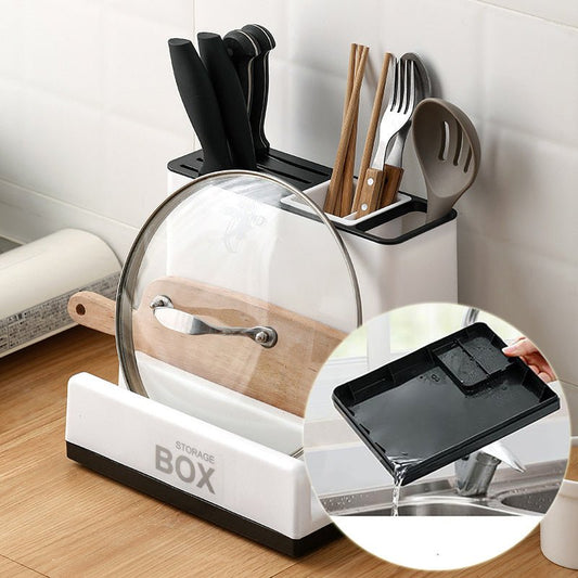 Tableware Storage Holders Kitchen Knife Plastic Storages Racks For Kitchen Convenience Cabinet Kitchen Gadgets - RELUX.STORE
