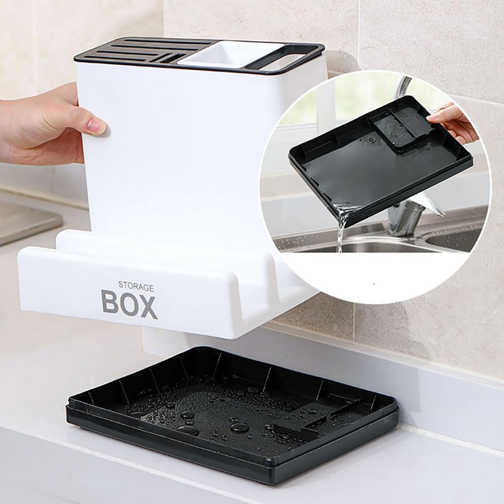 Tableware Storage Holders Kitchen Knife Plastic Storages Racks For Kitchen Convenience Cabinet Kitchen Gadgets - RELUX.STORE