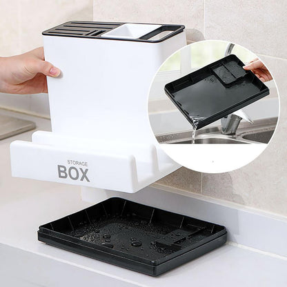 Tableware Storage Holders Kitchen Knife Plastic Storages Racks For Kitchen Convenience Cabinet Kitchen Gadgets - RELUX.STORE
