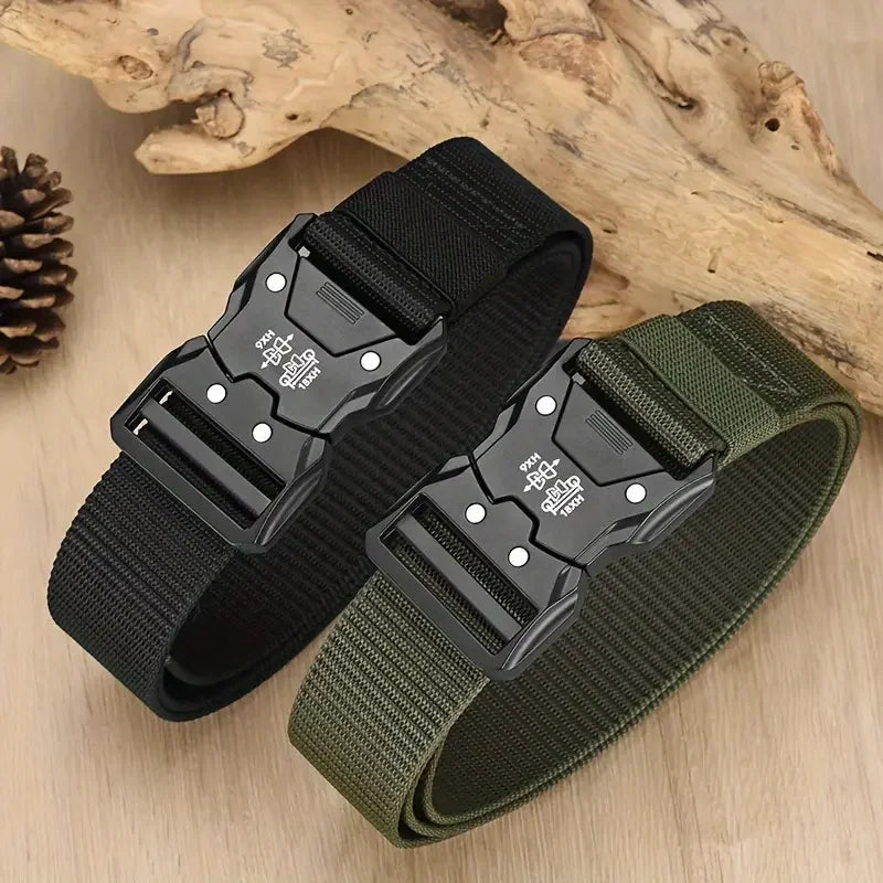 "Tactical Waist Belt with Heavy - Duty Automatic Buckle – Adjustable Military - Grade Outdoor Belt for Hiking, Camping, and Everyday Carry | Unisex Men & Women Accessories" - RELUX.STORE