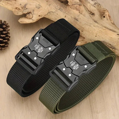 "Tactical Waist Belt with Heavy - Duty Automatic Buckle – Adjustable Military - Grade Outdoor Belt for Hiking, Camping, and Everyday Carry | Unisex Men & Women Accessories" - RELUX.STORE