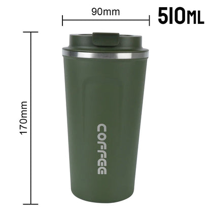 Thermo Cafe Coffee Mug Car Thermos Mug 380/510ML Leak_Proof Travel Thermo Cup for Tea Water Coffee Double Stainless Steel - RELUX.STORE