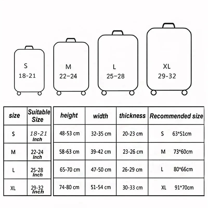 Thick Elastic World Map Luggage Protective Cover Zipper Suit For 18 - 32 inch Bag Suitcase Covers Trolley Cover Travel Accessories - RELUX.STOREThick Elastic World Map Luggage Protective Cover Zipper Suit For 18 - 32 inch Bag Suitcase Covers Trolley Cover Travel Accessories