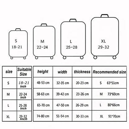 Thick Elastic World Map Luggage Protective Cover Zipper Suit For 18 - 32 inch Bag Suitcase Covers Trolley Cover Travel Accessories - RELUX.STOREThick Elastic World Map Luggage Protective Cover Zipper Suit For 18 - 32 inch Bag Suitcase Covers Trolley Cover Travel Accessories