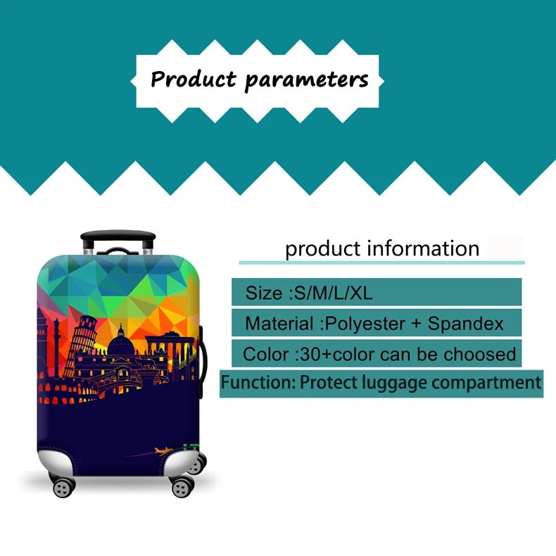 Thick Elastic World Map Luggage Protective Cover Zipper Suit For 18 - 32 inch Bag Suitcase Covers Trolley Cover Travel Accessories - RELUX.STOREThick Elastic World Map Luggage Protective Cover Zipper Suit For 18 - 32 inch Bag Suitcase Covers Trolley Cover Travel Accessories