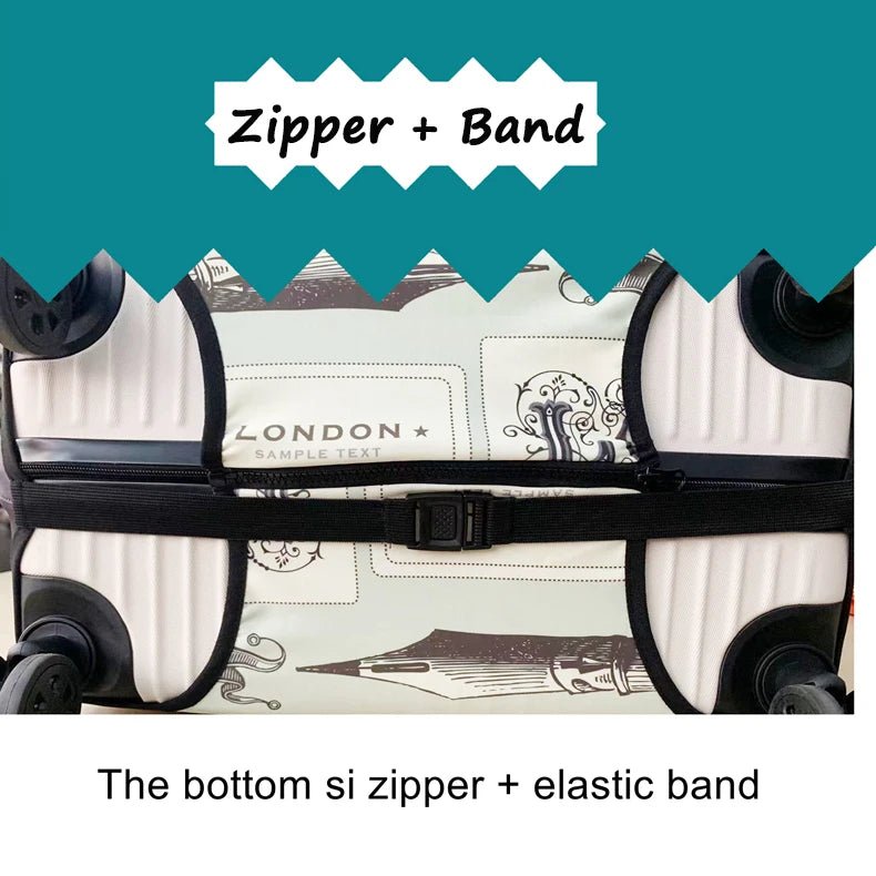 Thick Elastic World Map Luggage Protective Cover Zipper Suit For 18 - 32 inch Bag Suitcase Covers Trolley Cover Travel Accessories - RELUX.STOREThick Elastic World Map Luggage Protective Cover Zipper Suit For 18 - 32 inch Bag Suitcase Covers Trolley Cover Travel Accessories