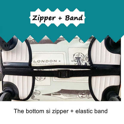 Thick Elastic World Map Luggage Protective Cover Zipper Suit For 18 - 32 inch Bag Suitcase Covers Trolley Cover Travel Accessories - RELUX.STOREThick Elastic World Map Luggage Protective Cover Zipper Suit For 18 - 32 inch Bag Suitcase Covers Trolley Cover Travel Accessories