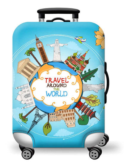 Thick Elastic World Map Luggage Protective Cover Zipper Suit For 18 - 32 inch Bag Suitcase Covers Trolley Cover Travel Accessories - RELUX.STOREThick Elastic World Map Luggage Protective Cover Zipper Suit For 18 - 32 inch Bag Suitcase Covers Trolley Cover Travel Accessories