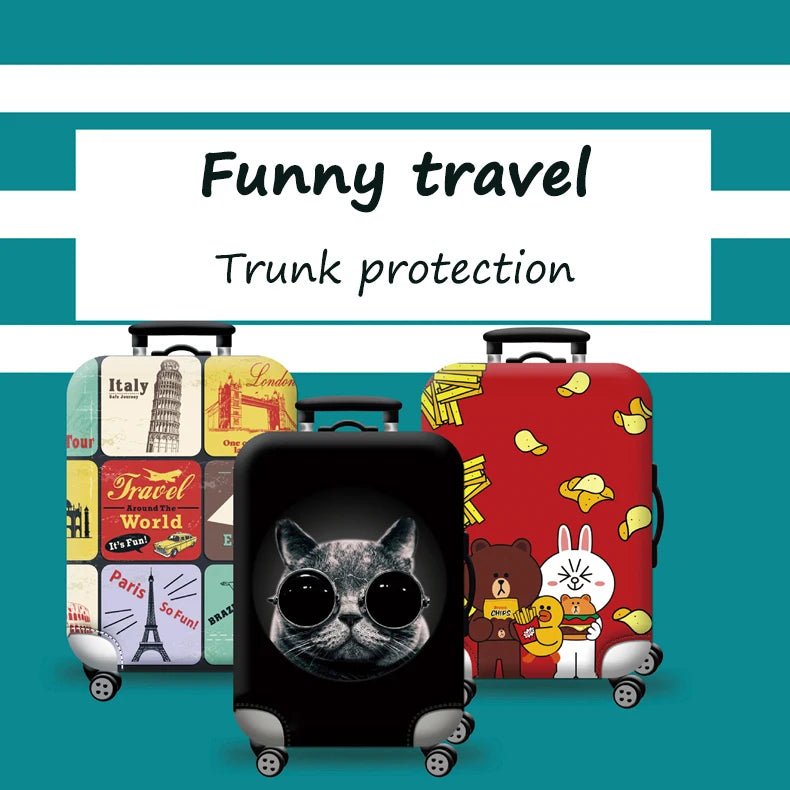 Thick Elastic World Map Luggage Protective Cover Zipper Suit For 18 - 32 inch Bag Suitcase Covers Trolley Cover Travel Accessories - RELUX.STOREThick Elastic World Map Luggage Protective Cover Zipper Suit For 18 - 32 inch Bag Suitcase Covers Trolley Cover Travel Accessories