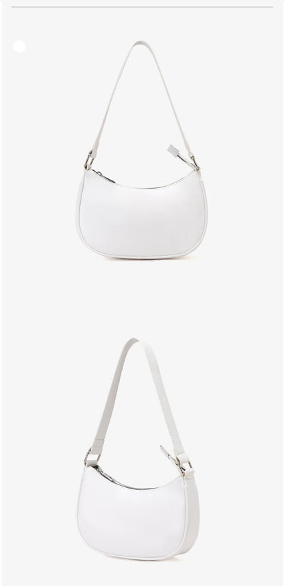 TINYAT Female Moon Bag Leather Shoulder Messenger Bag for Women Hand Bag Luxury Design Lightweight Party Ready Daily Use - RELUX.STORE