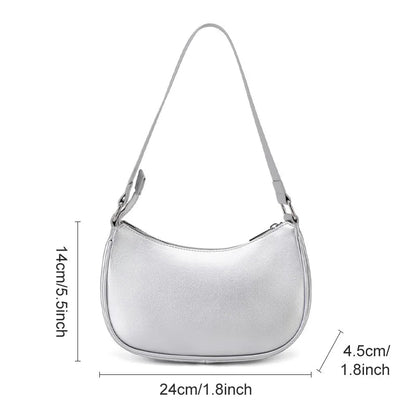 TINYAT Female Moon Bag Leather Shoulder Messenger Bag for Women Hand Bag Luxury Design Lightweight Party Ready Daily Use - RELUX.STORE