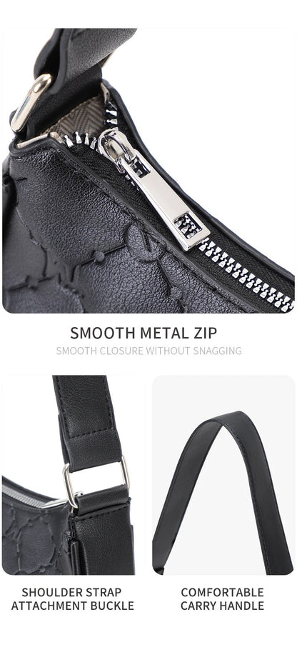 TINYAT Female Moon Bag Leather Shoulder Messenger Bag for Women Hand Bag Luxury Design Lightweight Party Ready Daily Use - RELUX.STORE