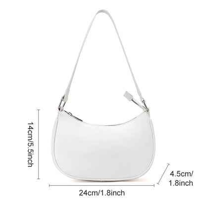 TINYAT Female Moon Bag Leather Shoulder Messenger Bag for Women Hand Bag Luxury Design Lightweight Party Ready Daily Use - RELUX.STORE
