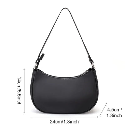 TINYAT Female Moon Bag Leather Shoulder Messenger Bag for Women Hand Bag Luxury Design Lightweight Party Ready Daily Use - RELUX.STORE