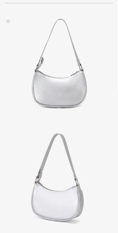 TINYAT Female Moon Bag Leather Shoulder Messenger Bag for Women Hand Bag Luxury Design Lightweight Party Ready Daily Use - RELUX.STORE