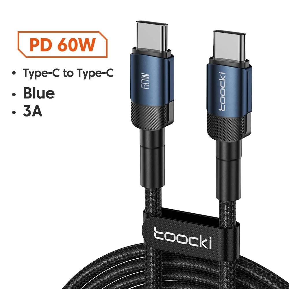 "Toocki 100W USB - C to USB - C Cable – PD 3.0 Fast Charging Cord for MacBook, Samsung, Xiaomi, USB Type - C Devices, 1M & 2M Options" - RELUX.STORE