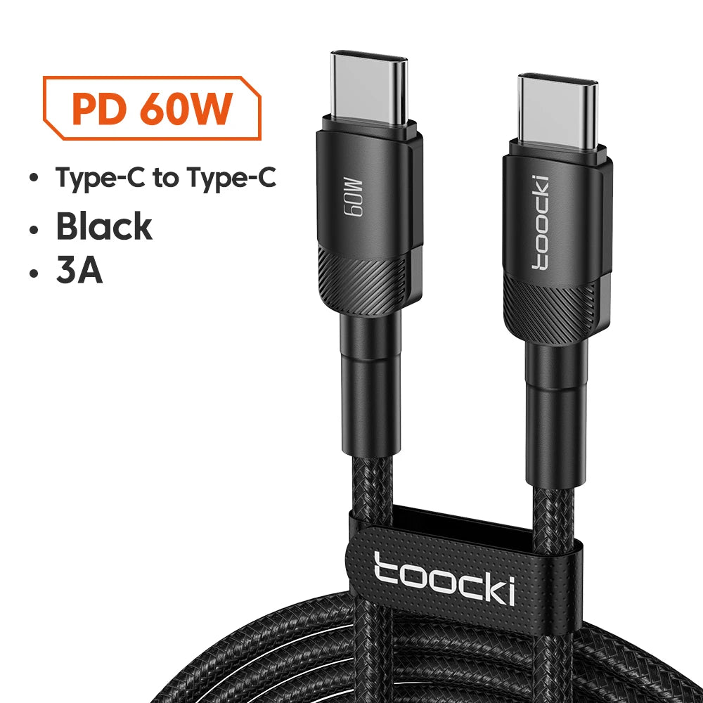 "Toocki 100W USB - C to USB - C Cable – PD 3.0 Fast Charging Cord for MacBook, Samsung, Xiaomi, USB Type - C Devices, 1M & 2M Options" - RELUX.STORE