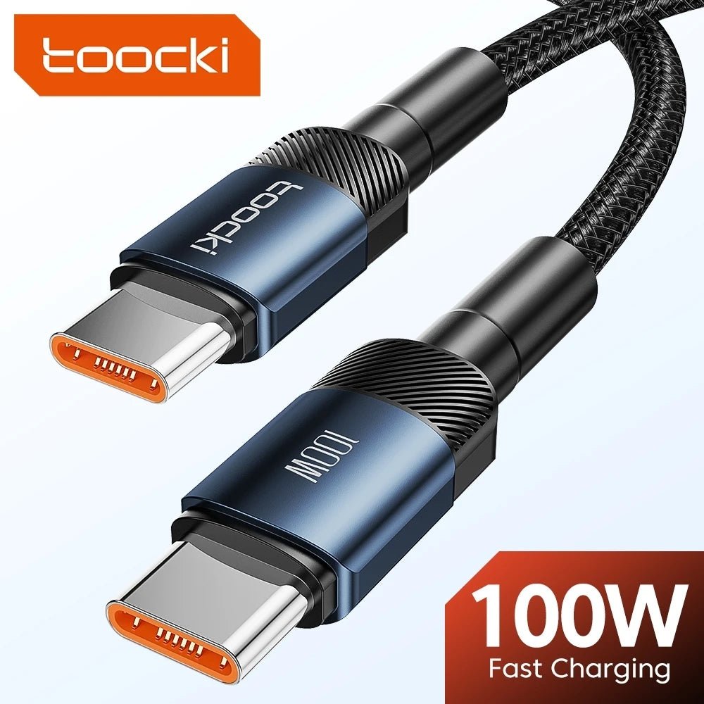 "Toocki 100W USB - C to USB - C Cable – PD 3.0 Fast Charging Cord for MacBook, Samsung, Xiaomi, USB Type - C Devices, 1M & 2M Options" - RELUX.STORE
