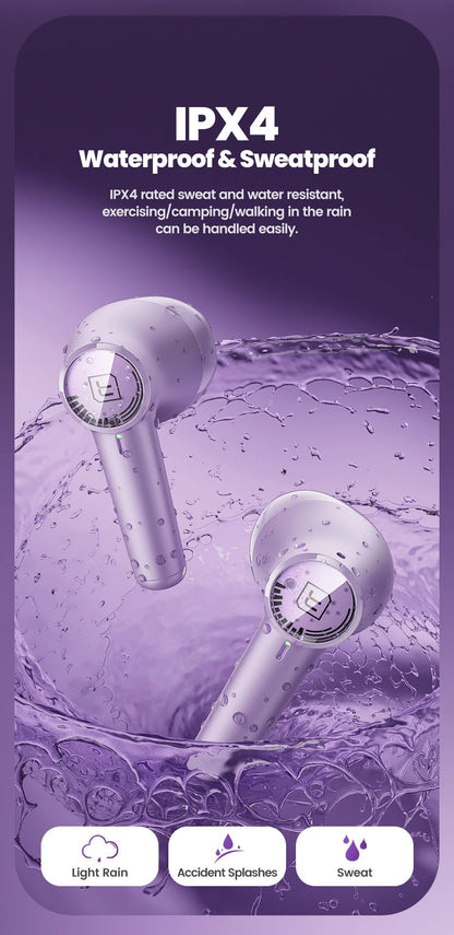 "Toocki TWS ENC Bluetooth 5.3 Earphones – HiFi Stereo Sound Wireless In - Ear Headphones with Mic, Waterproof for Mobile Phones" - RELUX.STORE