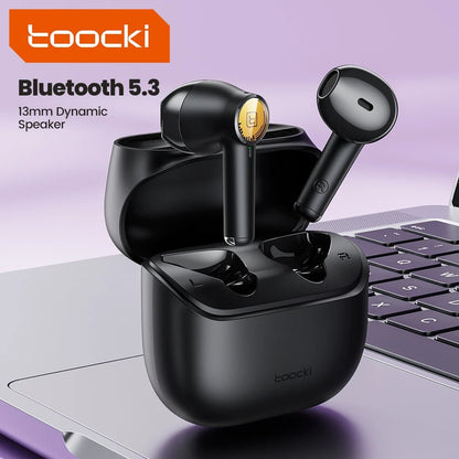 "Toocki TWS ENC Bluetooth 5.3 Earphones – HiFi Stereo Sound Wireless In - Ear Headphones with Mic, Waterproof for Mobile Phones" - RELUX.STORE