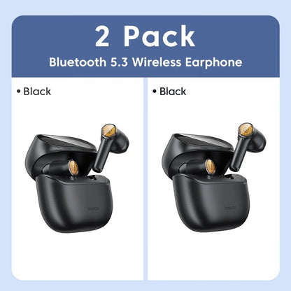 "Toocki TWS ENC Bluetooth 5.3 Earphones – HiFi Stereo Sound Wireless In - Ear Headphones with Mic, Waterproof for Mobile Phones" - RELUX.STORE
