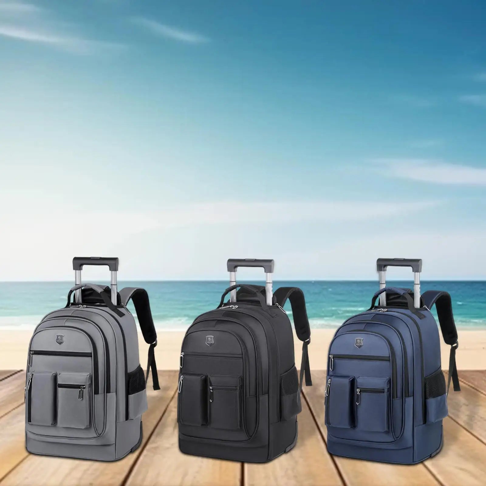 Travel Backpack with Wheels Lightweight Trolley Business Cabin Bag Rolling Laptop Briefcase for Women Men Business Travel Adults - RELUX.STORETravel Backpack with Wheels Lightweight Trolley Business Cabin Bag Rolling Laptop Briefcase for Women Men Business Travel Adults