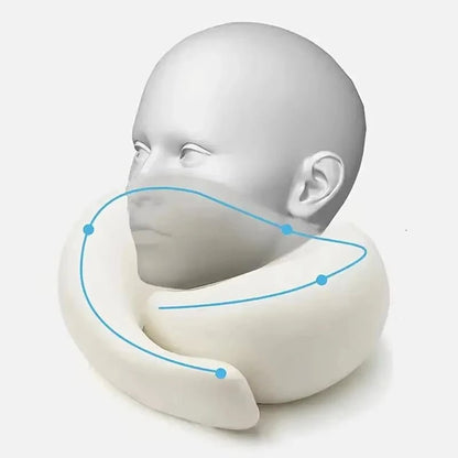 “Travel Neck Pillow – U - Shaped Memory Foam Snail Style for Neck Support, Portable Adjustable Soft Pillow for Sleep, Travel, and Noon Breaks” - RELUX.STORE
