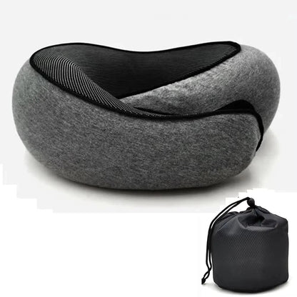 “Travel Neck Pillow – U - Shaped Memory Foam Snail Style for Neck Support, Portable Adjustable Soft Pillow for Sleep, Travel, and Noon Breaks” - RELUX.STORE
