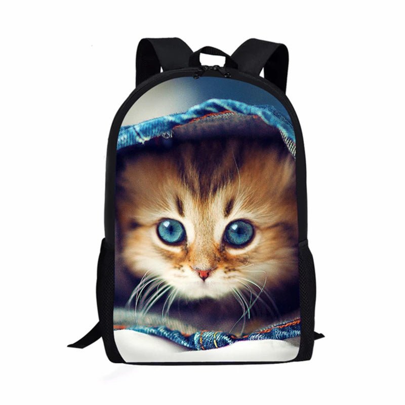 Trendy Popular Cat Notebook Backpacks pupil School Bags 3D Print Oxford Waterproof Boys/Girls Laptop Backpacks - RELUX.STORETrendy Popular Cat Notebook Backpacks pupil School Bags 3D Print Oxford Waterproof Boys/Girls Laptop Backpacks