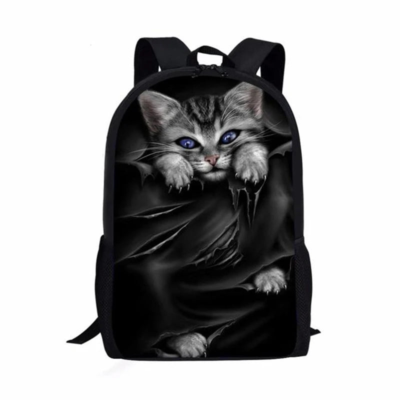 Trendy Popular Cat Notebook Backpacks pupil School Bags 3D Print Oxford Waterproof Boys/Girls Laptop Backpacks - RELUX.STORETrendy Popular Cat Notebook Backpacks pupil School Bags 3D Print Oxford Waterproof Boys/Girls Laptop Backpacks