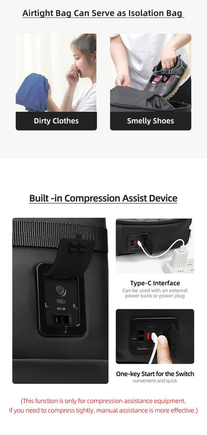 Trolley Backpack With wheels Large Capacity wheeled Backpack Vacuum Luggage Travel Suitcase Rolling luggage Business Laptop Bag - RELUX.STORETrolley Backpack With wheels Large Capacity wheeled Backpack Vacuum Luggage Travel Suitcase Rolling luggage Business Laptop Bag