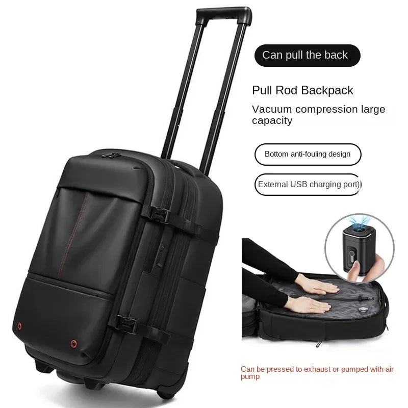 Trolley Backpack With wheels Large Capacity wheeled Backpack Vacuum Luggage Travel Suitcase Rolling luggage Business Laptop Bag - RELUX.STORETrolley Backpack With wheels Large Capacity wheeled Backpack Vacuum Luggage Travel Suitcase Rolling luggage Business Laptop Bag