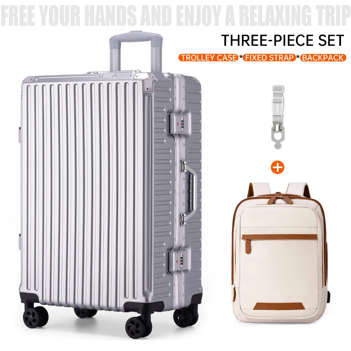Trolley Luggage 20 24 26 28 Inch Aluminum Frame Rolling Luggage Case USB Travel Suitcase on Wheels Combination Lock Carry - On Luggage - RELUX.STORETrolley Luggage 20 24 26 28 Inch Aluminum Frame Rolling Luggage Case USB Travel Suitcase on Wheels Combination Lock Carry - On Luggage