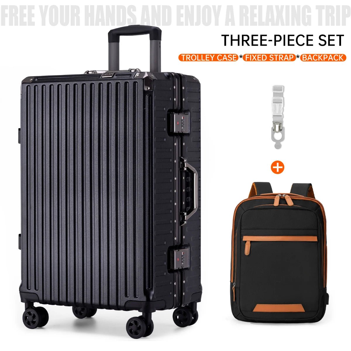Trolley Luggage 20 24 26 28 Inch Aluminum Frame Rolling Luggage Case USB Travel Suitcase on Wheels Combination Lock Carry - On Luggage - RELUX.STORETrolley Luggage 20 24 26 28 Inch Aluminum Frame Rolling Luggage Case USB Travel Suitcase on Wheels Combination Lock Carry - On Luggage