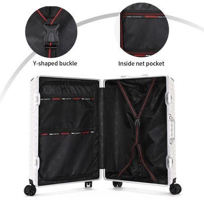 Trolley Luggage 20 24 26 28 Inch Aluminum Frame Rolling Luggage Case USB Travel Suitcase on Wheels Combination Lock Carry - On Luggage - RELUX.STORETrolley Luggage 20 24 26 28 Inch Aluminum Frame Rolling Luggage Case USB Travel Suitcase on Wheels Combination Lock Carry - On Luggage