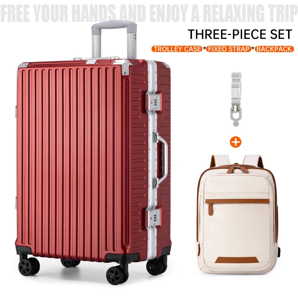 Trolley Luggage 20 24 26 28 Inch Aluminum Frame Rolling Luggage Case USB Travel Suitcase on Wheels Combination Lock Carry - On Luggage - RELUX.STORETrolley Luggage 20 24 26 28 Inch Aluminum Frame Rolling Luggage Case USB Travel Suitcase on Wheels Combination Lock Carry - On Luggage