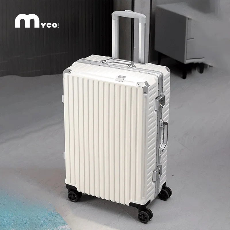 Trolley Luggage 20 24 26 28 Inch Aluminum Frame Rolling Luggage Case USB Travel Suitcase on Wheels Combination Lock Carry - On Luggage - RELUX.STORETrolley Luggage 20 24 26 28 Inch Aluminum Frame Rolling Luggage Case USB Travel Suitcase on Wheels Combination Lock Carry - On Luggage