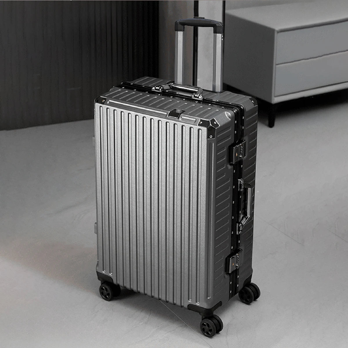 Trolley Luggage 20 24 26 28 Inch Aluminum Frame Rolling Luggage Case USB Travel Suitcase on Wheels Combination Lock Carry - On Luggage - RELUX.STORETrolley Luggage 20 24 26 28 Inch Aluminum Frame Rolling Luggage Case USB Travel Suitcase on Wheels Combination Lock Carry - On Luggage