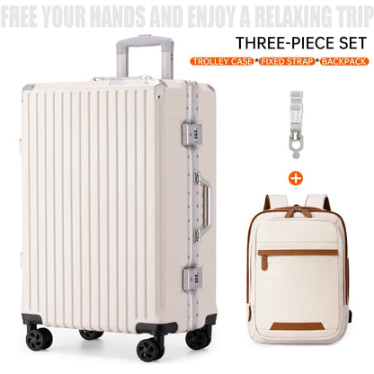 Trolley Luggage 20 24 26 28 Inch Aluminum Frame Rolling Luggage Case USB Travel Suitcase on Wheels Combination Lock Carry - On Luggage - RELUX.STORETrolley Luggage 20 24 26 28 Inch Aluminum Frame Rolling Luggage Case USB Travel Suitcase on Wheels Combination Lock Carry - On Luggage